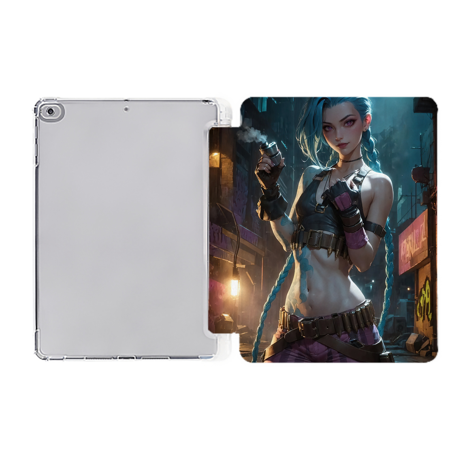 （画像用） リーグ・オブ・レジェンド League of Legends LOL IPad ケース ペン収納付き 三つ折りスタンド PUレザー×シリコン 対応機種9.5/10.5/10.9インチ